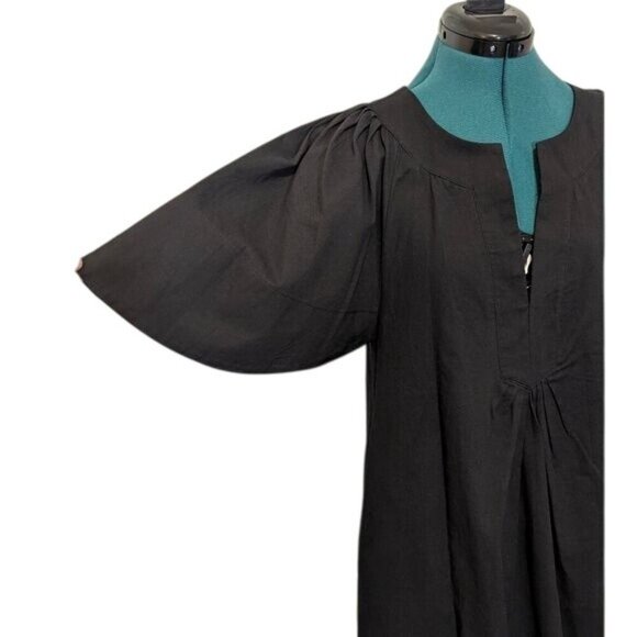 Tuckernuck Pomander Place Finley mini dress XS flutter sleeve black 100% cotton - Picture 3 of 6